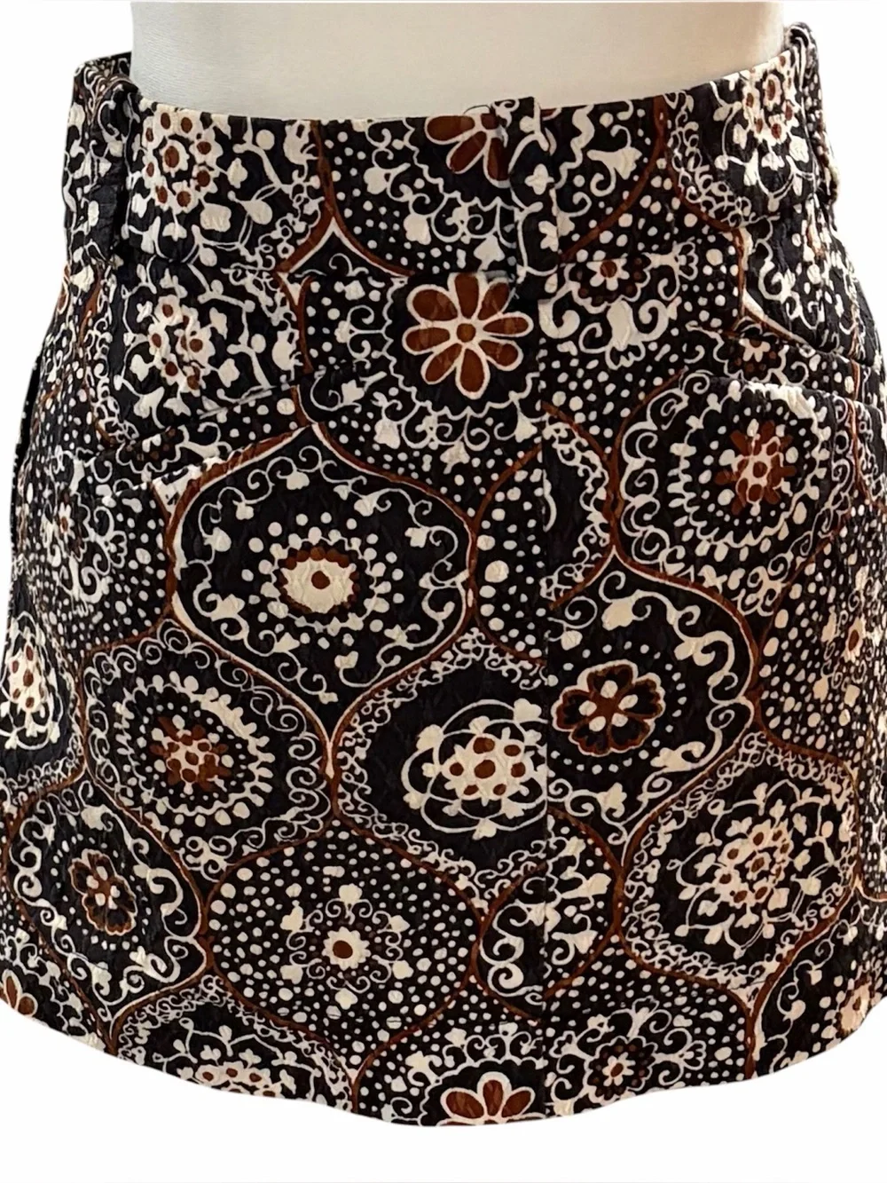 Trina Turk Geometric Medallion Print Mini Skirt